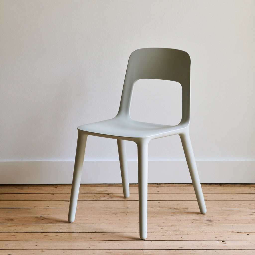Krzesło jadalniane, z tworzywa sztucznego, kolor: jasnoszary
